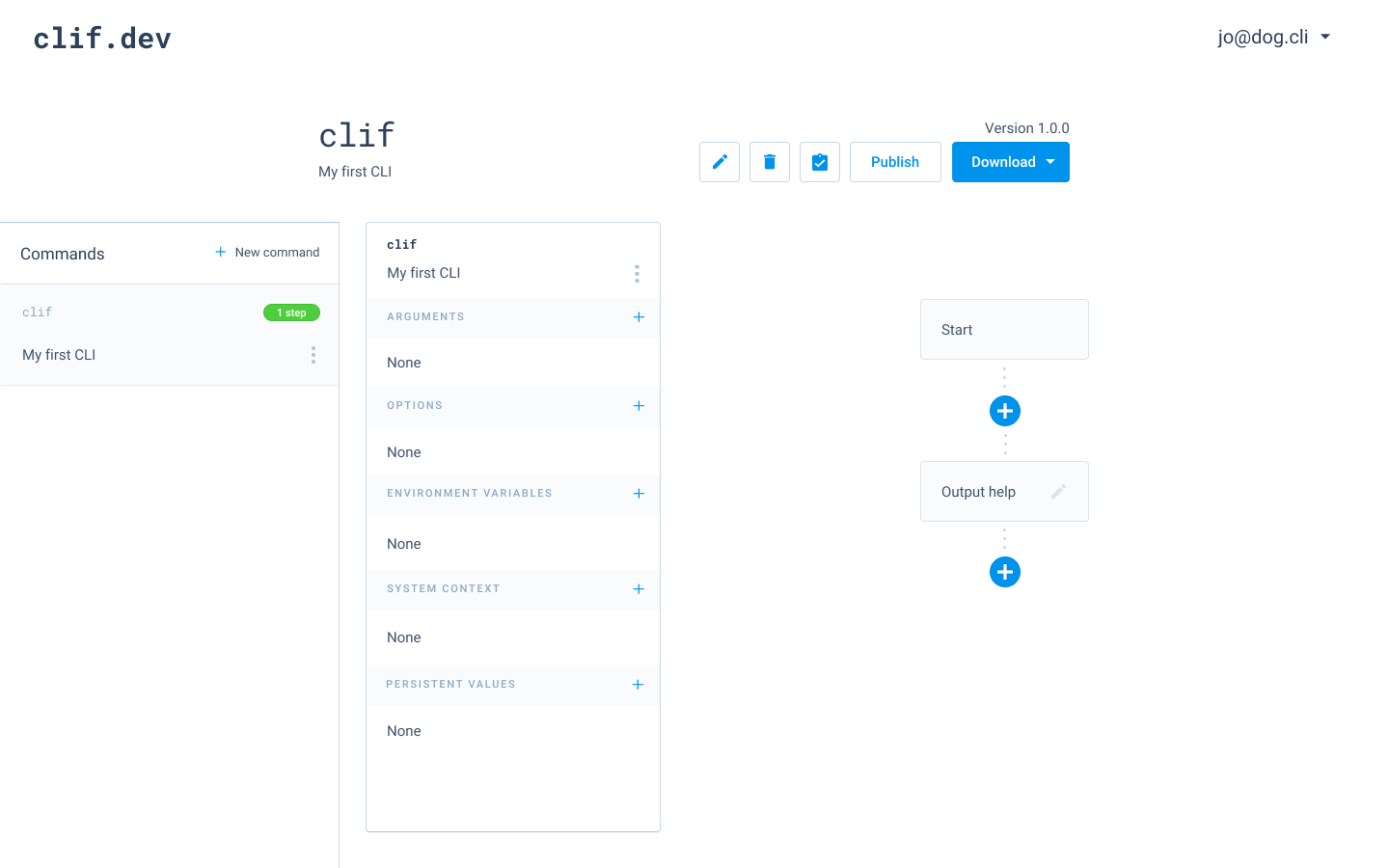CLI editor zero state CLI editor zero state