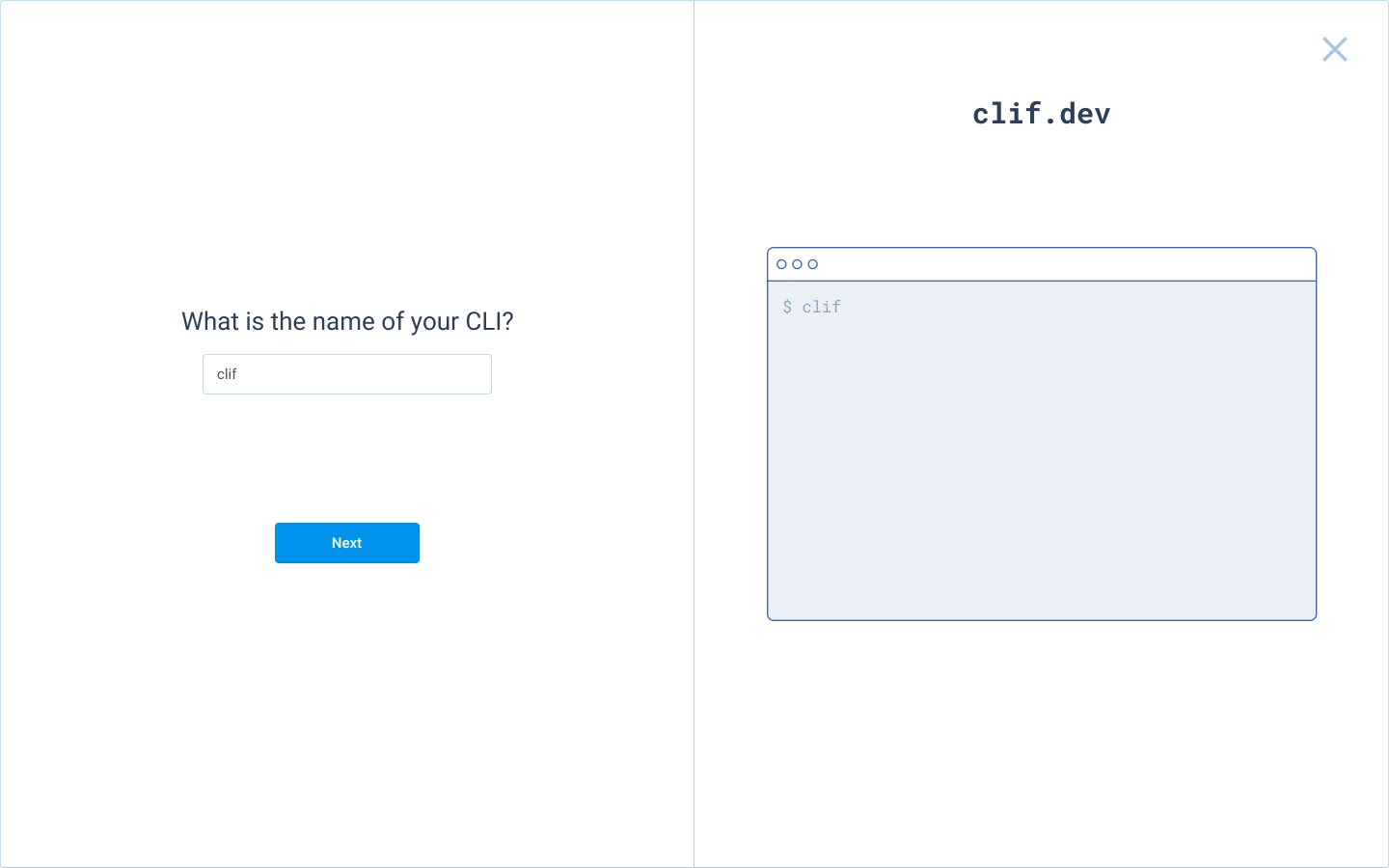 Name your CLI program on Clif Name your CLI program on Clif